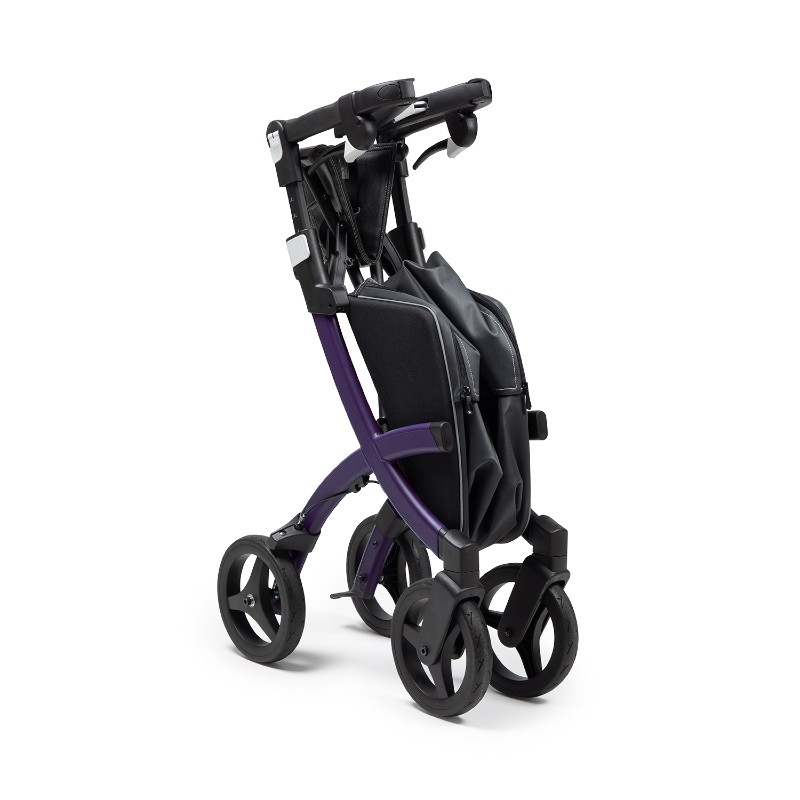 Rollz Flex 2.0 Lightweight Rollator with Classic Brake (Dark Purple)